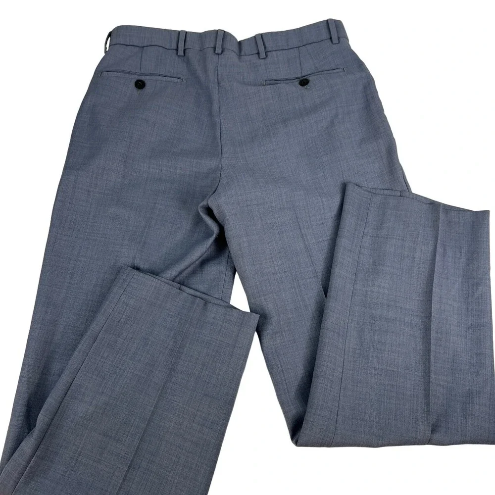 Ballin Comfort EZE Blue Super 110 Wool Pants Made in‎ Canada 33